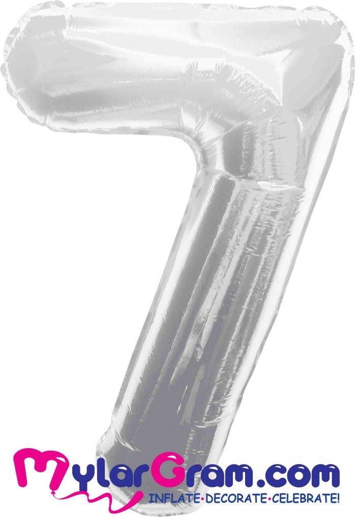 בלון ספרה 7 כסוף