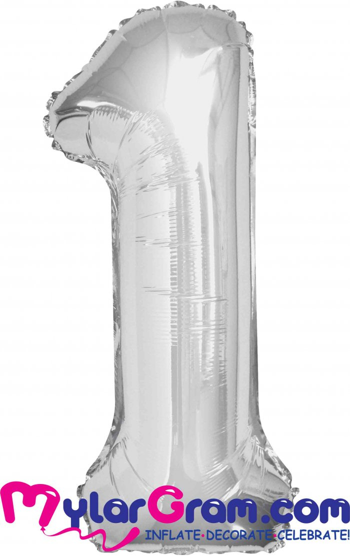 בלון ספרה 1 כסף