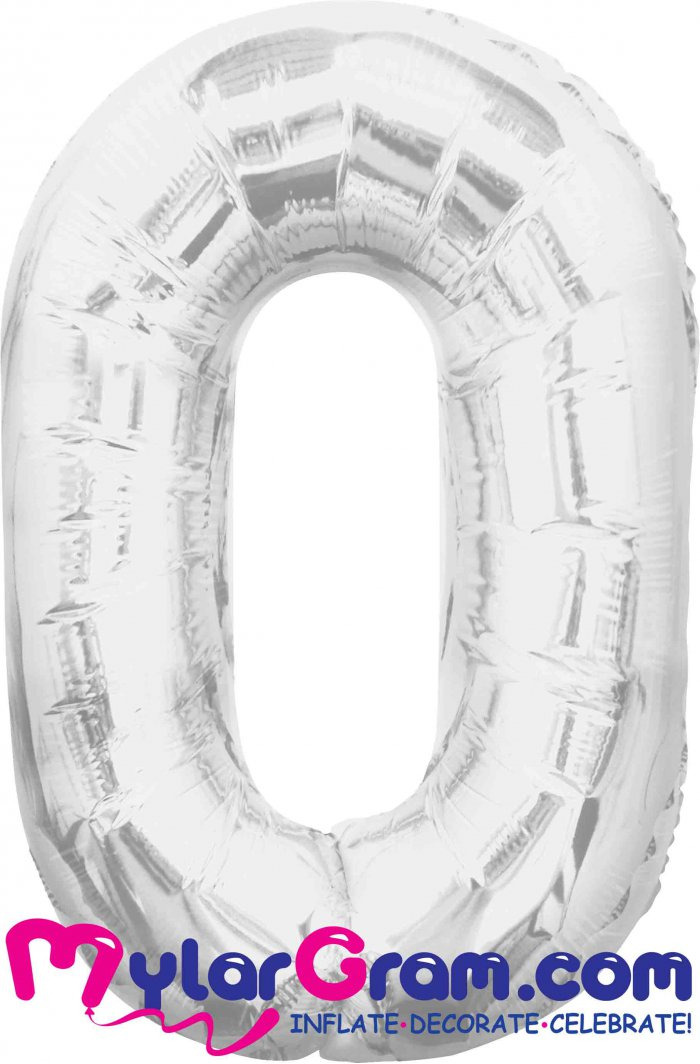 בלון ספרה 0 כסוף