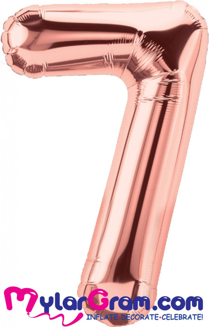 בלון ספרה 7 רוז גולד