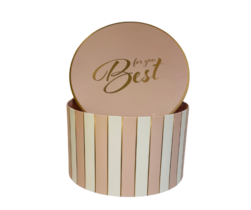קופסת מתנה עגולה "Best For You"