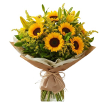 זר פרחים שמש זורחת