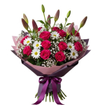 זר פרחים מלכת הלבבות