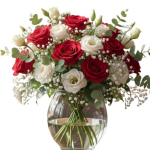 זר פרחים ורדים ליזאנטוס